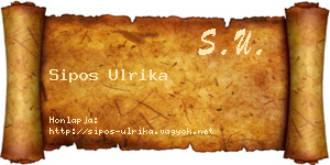 Sipos Ulrika névjegykártya